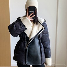 POMTOR 여성 겨울 숏기장 경량 패딩 점퍼 솜옷