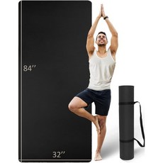 요가 매트 양면 미끄럼 방지 84 x 32 7mm 스트랩이 는 엑스트라 와이드 두꺼운 홈 운동을 위한 전문적인 TPE 여성 남성 를 완벽한 사이즈 요가를 운동 필라테스