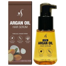 HerStyler 고급 아르간 오일 헤어 세럼 - 곱슬머리와 손상된 모발을 위한 건조한 모발용 비타민 E와 알로에 베라가 함유된 곱슬머리 70ml / 2.36 액량 온스 19280, HerStyler 고급 아르간 오일 헤어 세럼 - 곱슬, 1개