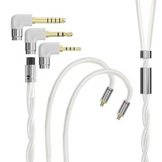 ARTTI A9 이어폰 케이블 2.5/3.5/4.4mm 3in1 플러그 2 코어 756 가닥 실버 도금 7N OCC 구리 업그레이드 케이블 DQC/MMCX 플러그 (2핀 스트레이, MMCX BEND