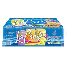 La Croix Sparkling Water Variety Pack 2가지종류 12oz 24캔 코스트코 탄산수 제로슈가 제로칼로리, 크렌베리 베리 탠저린, 24개, 355ml