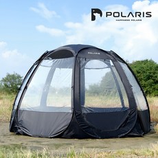 폴라리스 P1 TPU 원터치텐트 쉘터 차박 돔 투명 대형 도킹 텐트, 블랙