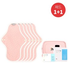 패드1+1 한나패드 면생리대 중형만패키지, 없음, 상세설명 참조