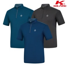 콜핑 여름 남성 등산 하이쿨 기능성 반팔 집업 티셔츠 쉬카-T KQT0539M