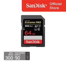 샌디스크 정품 익스트림 프로 UHS-II SD V90 카드, 1개