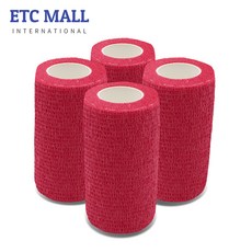 이티씨몰 자가점착 밴드 10cm 압박붕대 3+1 레드, 4개