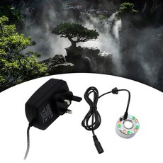 초음파 안개 기 방수 12 LED 장식 연못 안개 기계 수족관 바위 연못 실내 분수 꽃병 원예, 1개