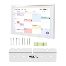 스터드 없음 스카이라이트 38.1cm(15인치) 디지털 캘린더용 드릴 없는 벽 마운트 - 금속 건식 벽체를 위한 필요 설치 레벨 및 장착 키트 포함 액세서리, 스터드 없음, 스카이라이트 38.1cm(15인치) 디지