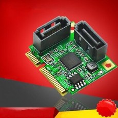 [해외] 미니 PCIESATA 확장 카드 2 포트 SATA3.0 HDD 6 GBPS 미니 PCIE SATA HDD SSD 어댑터 변환 카드 ASM1061 칩셋, 상세내용표시, none