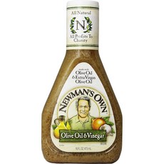 Newman's Own 뉴맨스 오운 드레싱 올리브 오일 앤 비네가, 473ml, 4개