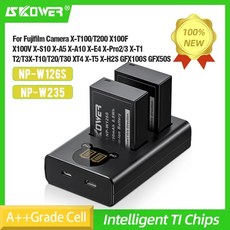 USB 듀얼 충전기 NP-W126S 배터리 후지 카메라 X-T100 T200 X100F X100V X-S10 X-A5 X-A10 X-E4 X-Pro2 3 X-T1 T
