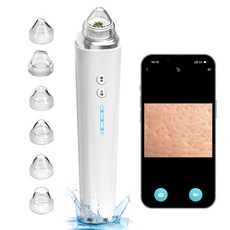 전기 블랙헤드 모공 진공 HD 카메라 여드름 코돈 기계 얼굴 미용 기기, White, 01 화이트