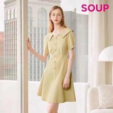 [엔터식스]SOUP 브이넥 칼라 플레어 원피스SZ4OPM7