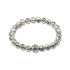  온주얼 실버 염주팔찌 [광명진언] 