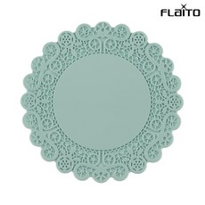 플라이토 국산 실리콘 레이스 컵받침 티코스터 티코스트 3사이즈, 소(10cm)-민트, 1개