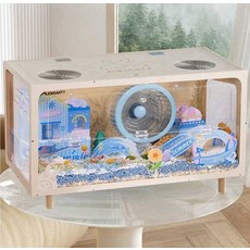 햄스터 케이지 사육장 투명 고슴도치 아크릴 하우스, 1개, 양문형 사육상자 단풍 60x30x30cm