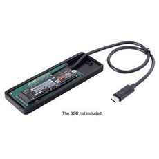 [해외] PCI EXPRESS PCIE 110MM 80MM NGFF M 키 NVME AHCI SSD 변환 케이스 카트리지 THUNDERBOLT 3 케이블 검정색 50CM, Black