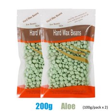 400g 하드 왁스 콩 솔리드 헤어 리무버 스트립 없음 제모 핫 필름 비즈 전신, 200g, 1개, 17 200g-Aloe