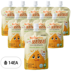 아올다 hello아이 유기농 보리보리 보리차, 100ml, 14개