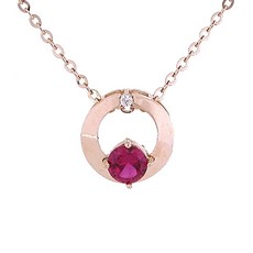 천연루비목걸이