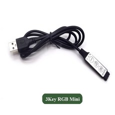 DC 5V USB 컨트롤러 RF 무선 원격 제어 조광기 미니 3key 17key ey 44 키 5050 2835 3528 RGB Led 스트립 조명, [01] Mini 3key RGB USB, 1.Mini 3key RGB USB, 1개