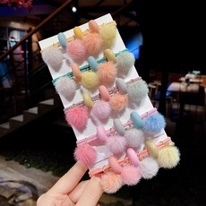이지커머스 인싸템 털 방울 여성 심플 겨울 가을 묶음머리 고무줄 보풀가죽 풀오버 후드 머리밴드 헤어액세서리