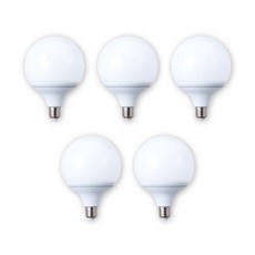 삼영전기 LED 볼 전구 E26, 주광색(하얀빛), [1등급]12W-롱타입, 5개