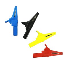전선집게 테스트핀 전류 전압 연결 악어클립 전류측정 DIY 테스터 단자, 빨강, 1개