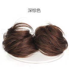 멜팅팟 겹 여성 내추럴 알프스프라자축하화환 포 상투 악세사리 기 볼륨 라이크 직 머리밴드 가방, 1, 생머리 겹 완자 다크브라운