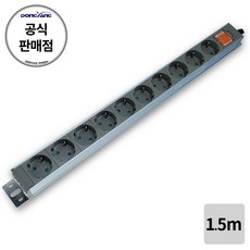 동양전자 국내산 10구 알루미늄 멀티탭 콘센트 (과부하차단), 1개, 2m