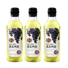 백설 포도씨유, 500ml, 3개