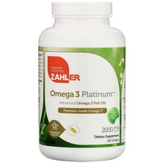 Zahler Omega 3 Platinum Fish oil 잘러 오메가 3 플래티늄 피쉬 오일 2000mg 180정, 1개, 180개