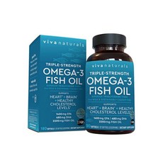 비바 내츄럴 오메가3 피쉬 오일 2200mg 180정 / VIVA Naturals Omega 3 Fish Oil, 1개 - 비바