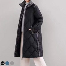 도오빠 여성 롱 패딩 경량 점퍼 슬림핏 누빔 코트 가을 겨울 여자롱패딩