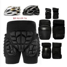 성인 및 어린이 스키 엉덩이 보호 스케이트 엉덩이 보호 추락 방지 바지 롤러 스케이트 보호 장비 피겨 스케이팅 무릎 패드의 두꺼운 버전, 30~45파운드의 XXS 사이즈를 착용하세요., 엉덩이보호대+손목보호대9개세트