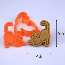 고양이 고양이발 쿠키틀 쿠키커터 5종, 꼬리 고양이, 1개