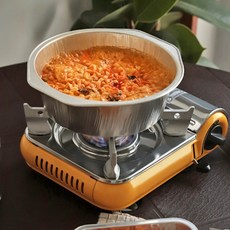 야외 일회용냄비 캠핑 라면 은박냄비 전골 찌개 용기, 유다 판다쿡 직화(일반)_정사각1호 6P