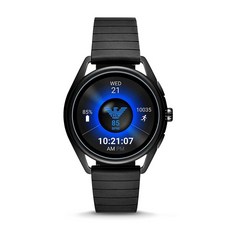 [미국 직구]엠포리오 아르마니 맨즈 스마트워치 2 MZ157355608240, Black/Black Silicone, 상세설명참조