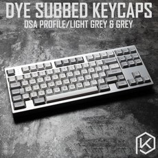 승화 DSA 화강암 컬러 매칭 기계식 키보드 키 캡 커스텀 풀 세트 화이트 그레이 심플, one size, 적용 보트 K70
