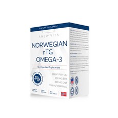 Anew Vita Norwegian rTG Omega-3 에뉴 비타 노르웨이 rTG 오메가3 60소프트젤, 1개