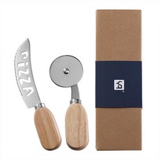 스테인리스 스틸 피자 커터 나이프 슬라이서 치즈 케이크 빵 파이 와플 제빵기 주방 도구, 03 Set-2pcs, 1개