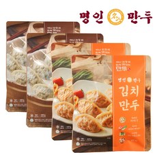 [명인만두] 4봉묶음 고기+고기+김치+김치, 4봉, 440g