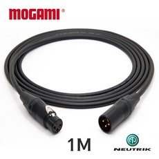 MOGAMI 2534 XLR + XLR 모가미 뉴트릭 골드 마이크 케이블 1M