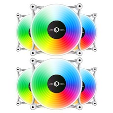 [LEADCOOL] 120 RGB 레인보우 WHITE (6PACK) [시스템쿨러/120mm]