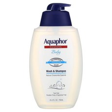 Aquaphor (아쿠아퍼) Aquaphor 베이비 워시& 샴푸 무향 25.4 fl oz (750 ml), 1개