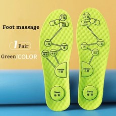 데오도란트 러닝 신발 깔창 편안한 지압 밑창 의료 남성 여성, 02 Green_05 EU43-44, 1개