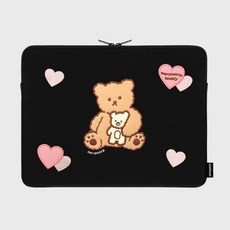 어프어프(earpearp) I love it nini-black-15inch notebook pouch(15인치 노트북파우치)