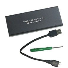 M.2 NGFF B의 경우 USB 3.0 ~ 키 SSD 어댑터 카드의 경우 CASE C의 외부 인클로저, 검은색