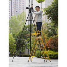 고공 카메라 삼각대 3m 알루미늄 합금 사진 고공 촬영, 3m 전문가용 보관가방+세로형스크린폰홀더포함, 1개