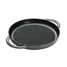  스타우브 냄비 접시 주철 10인치 퓨어 그릴 - 그라파이트 그레이 Made in France, 10-inch, Graphite Gray, 1 10인치 